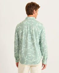 San Lucio Gardenia Stretch Knit Shirt - Tropical Fern