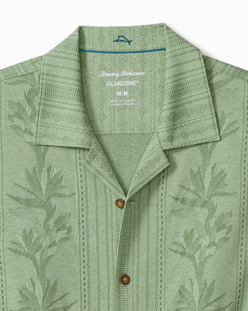 Palm Fresco Beach Border IslandZone® Camp Shirt - Elm