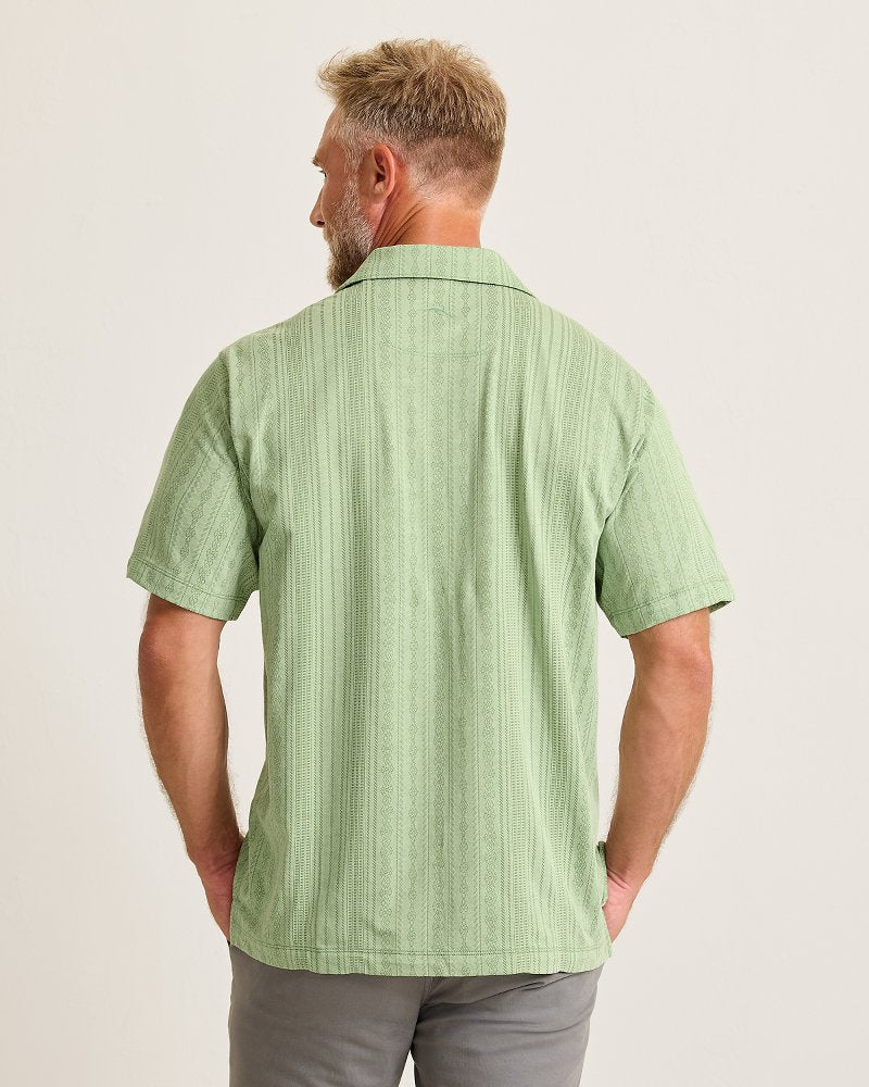 Palm Fresco Beach Border IslandZone® Camp Shirt - Elm