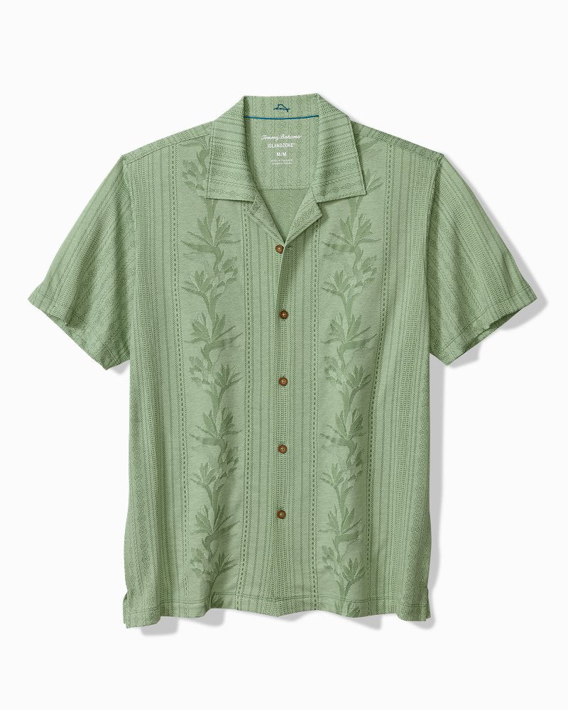 Palm Fresco Beach Border IslandZone® Camp Shirt - Elm