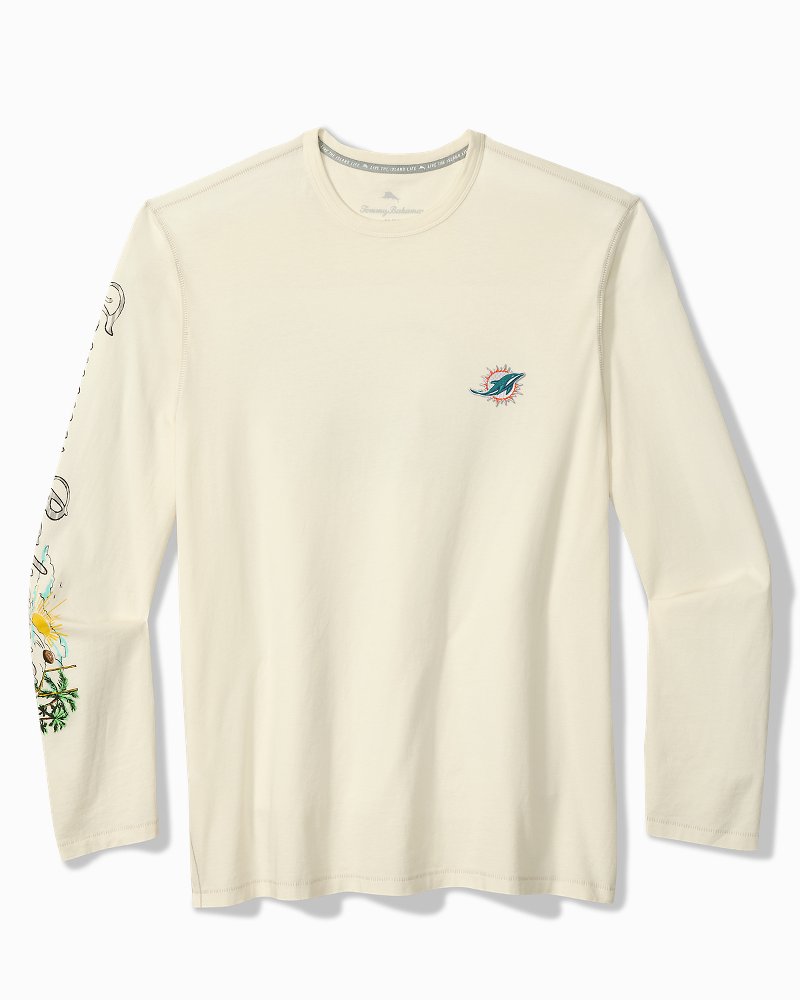 NFL Seaside Snap Long-Sleeve Lux T-Shirt - miami_dolphins