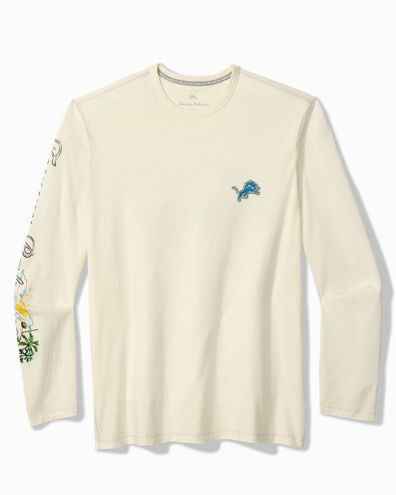 NFL Seaside Snap Long-Sleeve Lux T-Shirt - detroit_lions