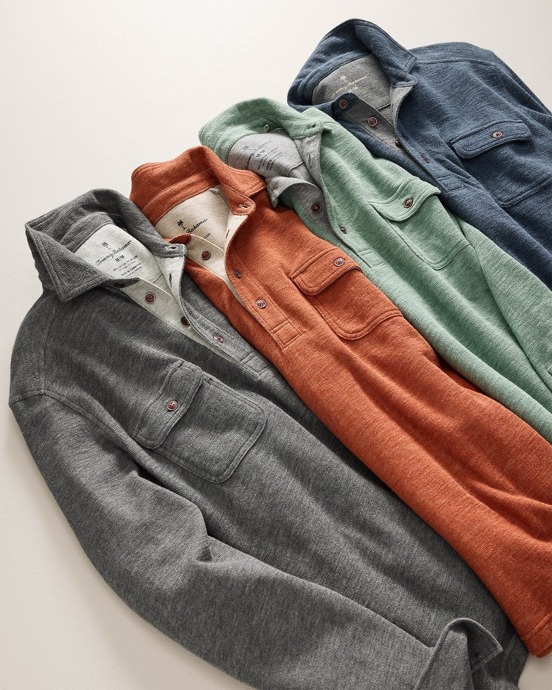 Penn Cove Long-Sleeve Polo - Charcoal Heather