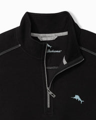 Montego Beach Half-Zip Sweatshirt - Black