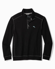 Montego Beach Half-Zip Sweatshirt - Black