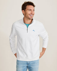 Montego Beach Half-Zip Sweatshirt - White