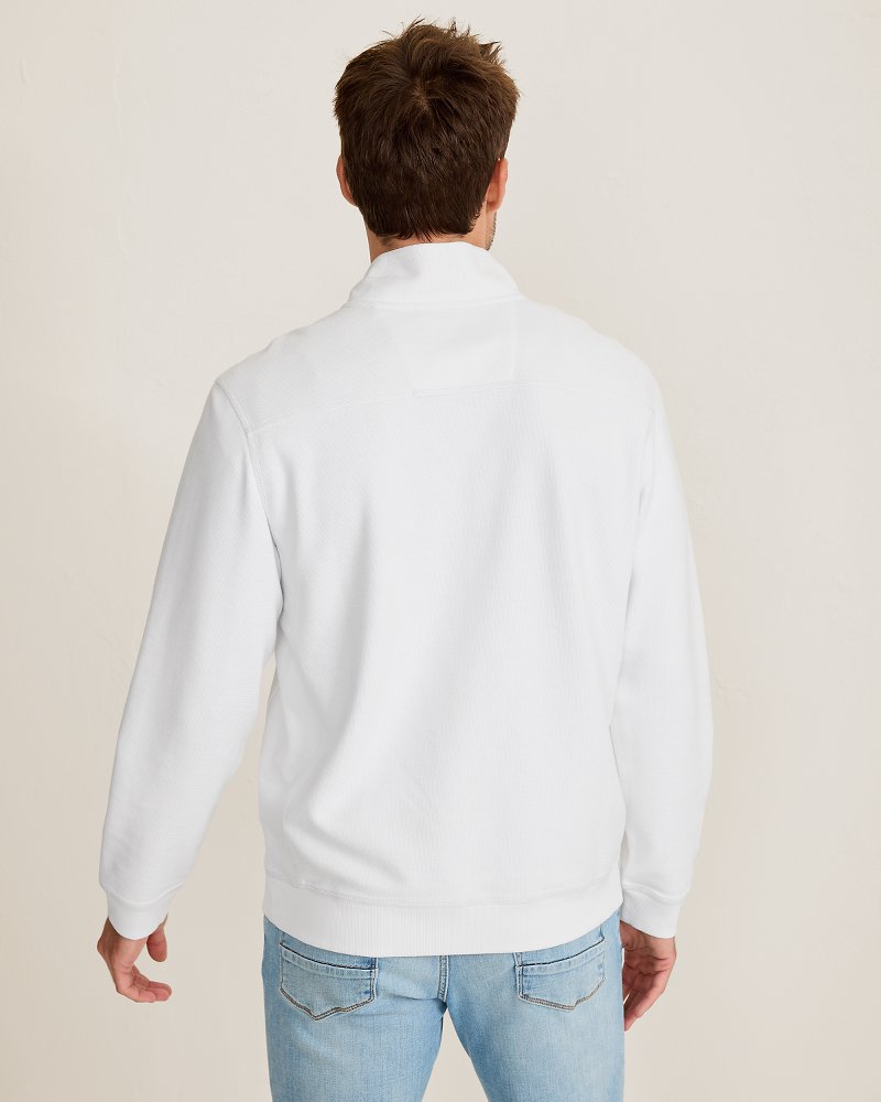 Montego Beach Half-Zip Sweatshirt - White