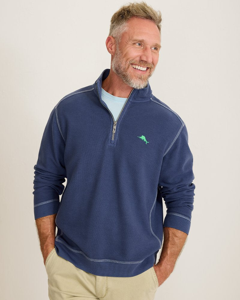 Montego Beach Half-Zip Sweatshirt - Island Navy