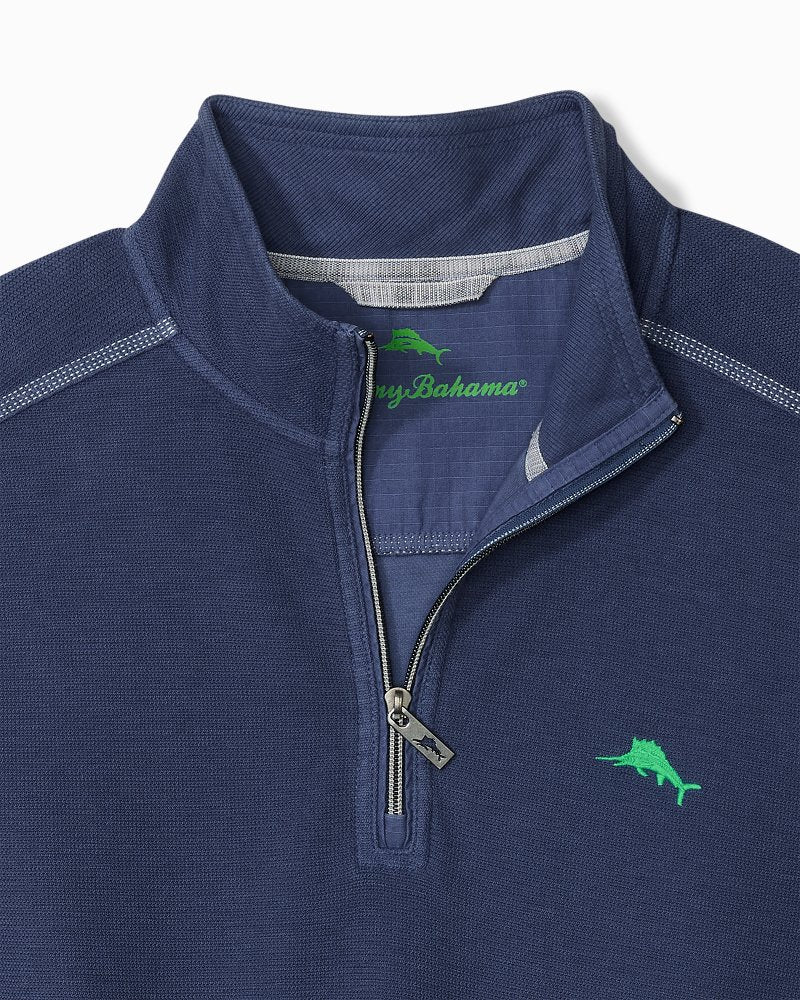 Montego Beach Half-Zip Sweatshirt - Island Navy