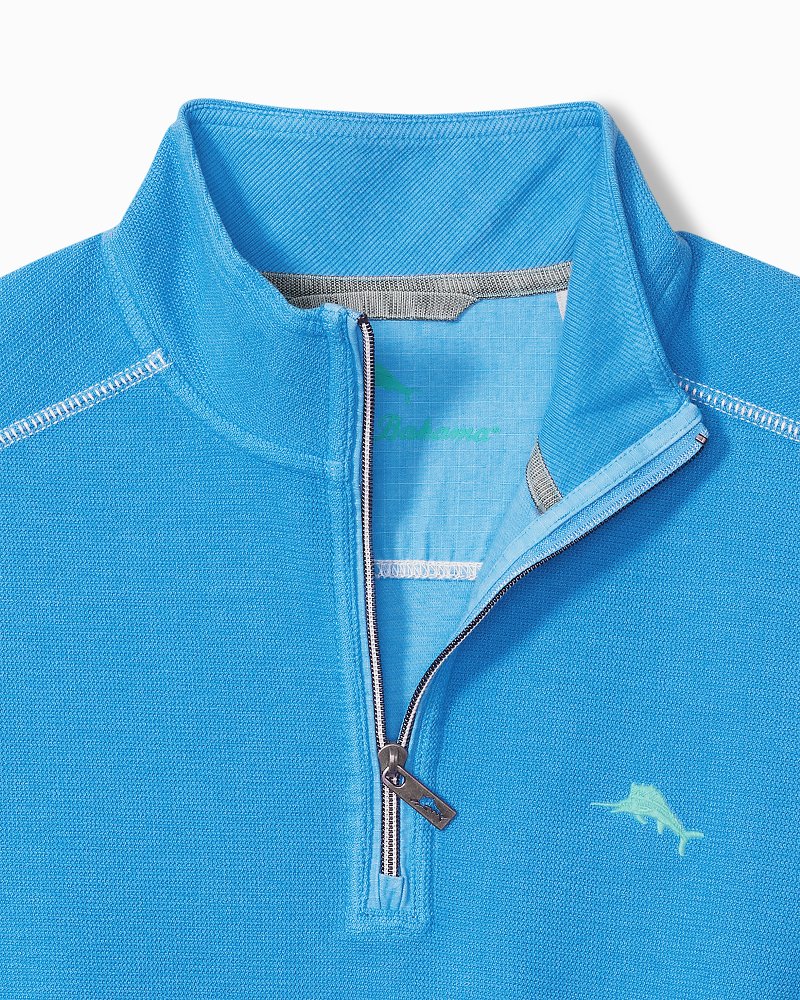 Montego Beach Half-Zip Sweatshirt - Med Blueberry