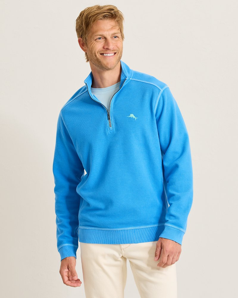 Montego Beach Half-Zip Sweatshirt - Med Blueberry