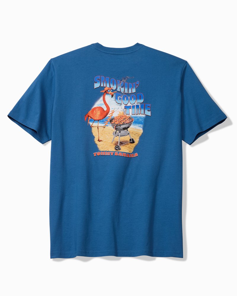 Smokin' Good Time Graphic T-Shirt - Bright Cobalt