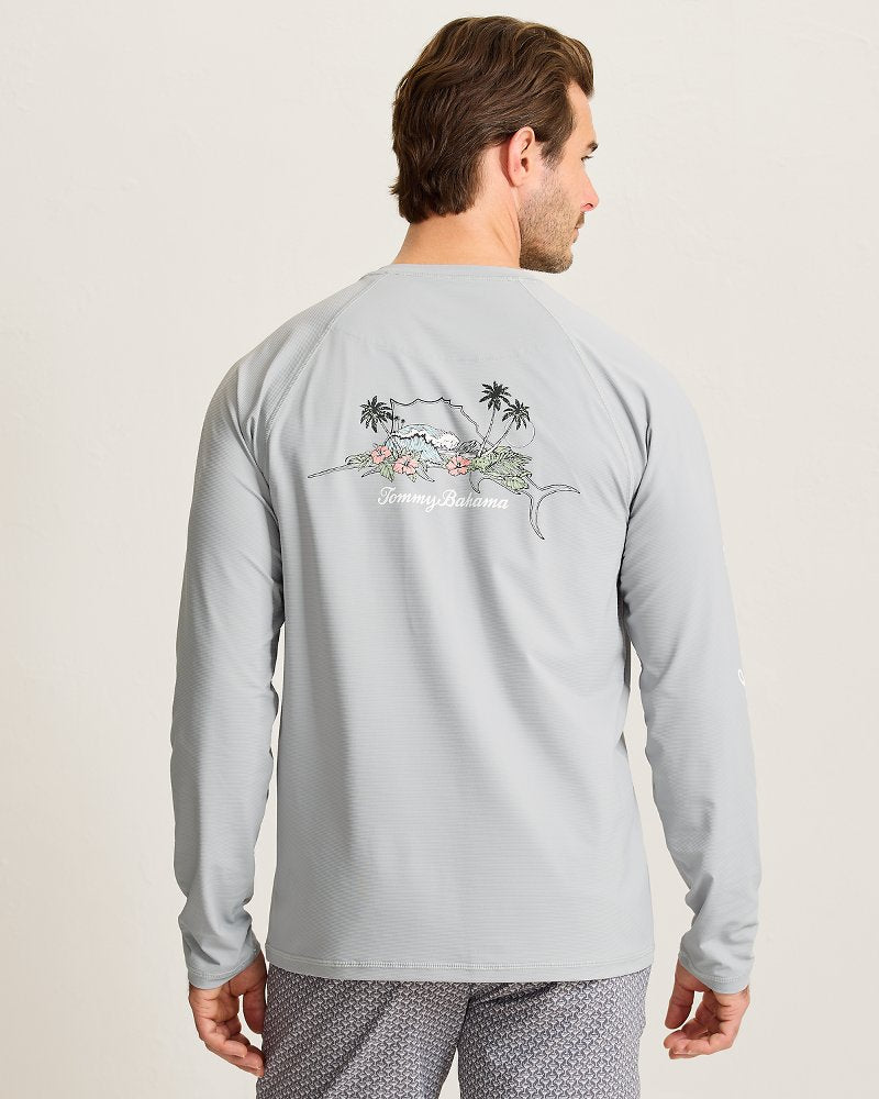 Chill Time Bay IslandZone Long-Sleeve Rash Guard - Ultimate Gray