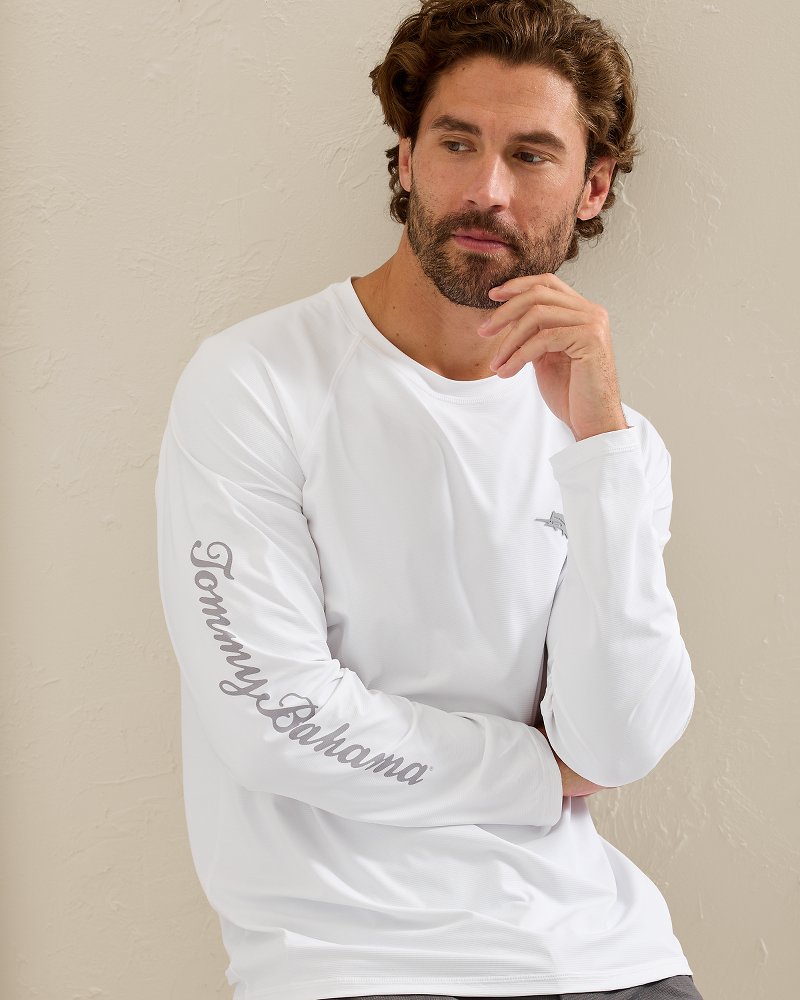 Chill Time Bay IslandZone Long-Sleeve Rash Guard - Bright White