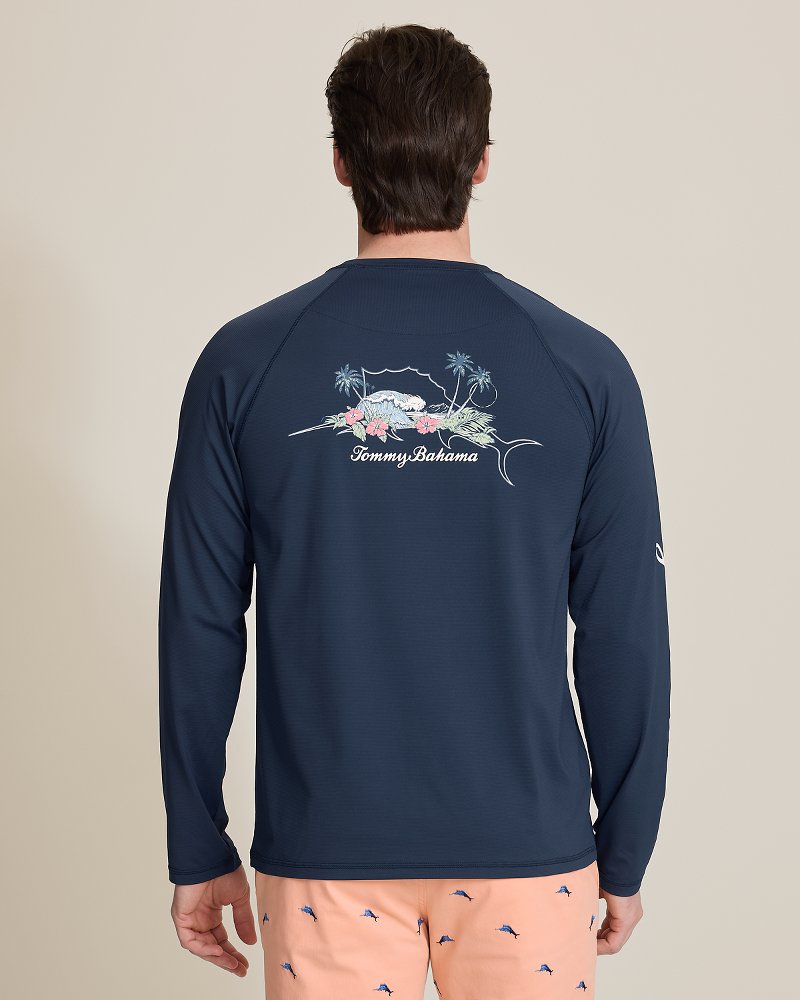 Chill Time Bay IslandZone Long-Sleeve Rash Guard - Maritime