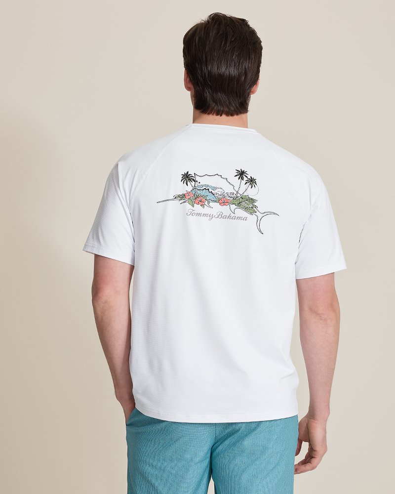 Chill Time Bay IslandZone Short-Sleeve Rash Guard - Bright White