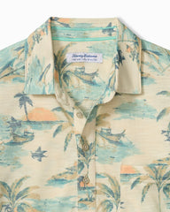 San Lucio Tides Mirage Stretch Knit Polo - Tanned Cream