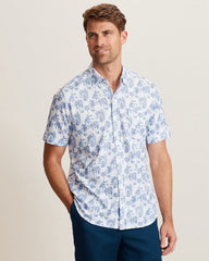 San Lucio Island Tapestry Stretch Knit Shirt - Cobalt Sea