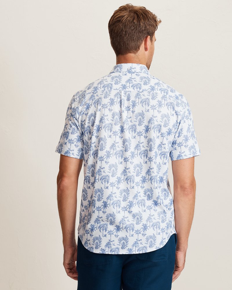 San Lucio Island Tapestry Stretch Knit Shirt - Cobalt Sea