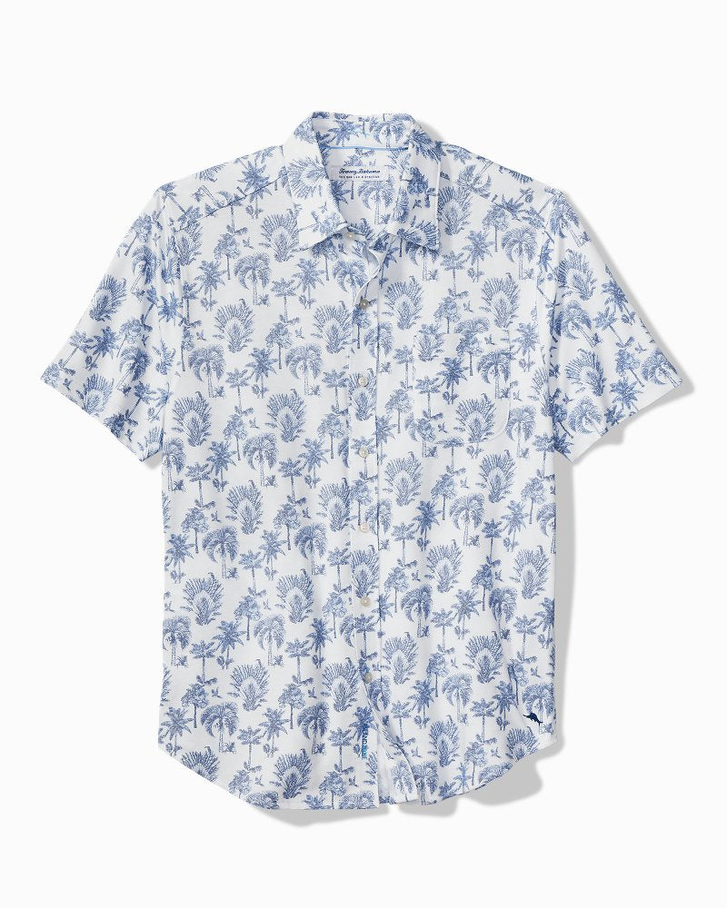 San Lucio Island Tapestry Stretch Knit Shirt - Cobalt Sea