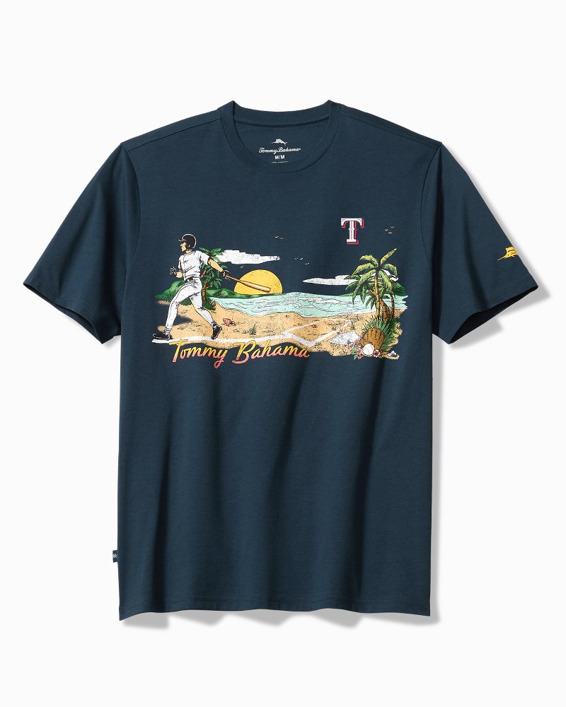 MLB Sunset Slugger Graphic T-Shirt - texas_rangers