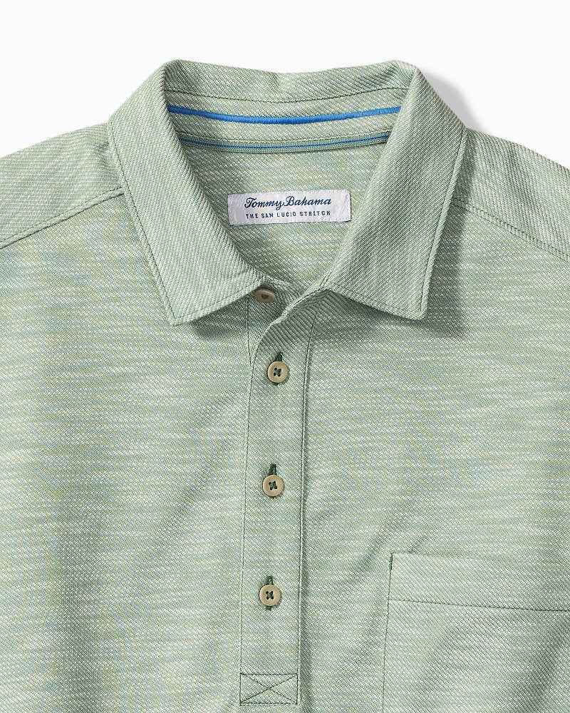 San Lucio Tides Stretch Knit Polo - Oxidize Metal