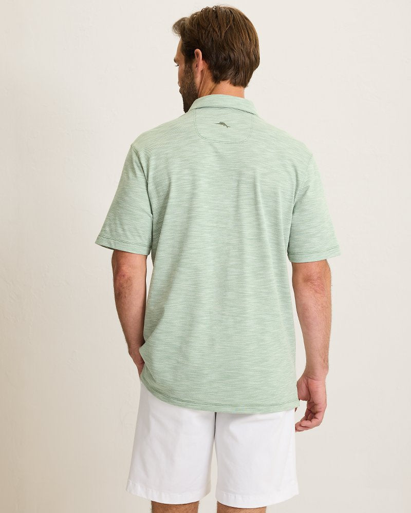 San Lucio Tides Stretch Knit Polo - Oxidize Metal