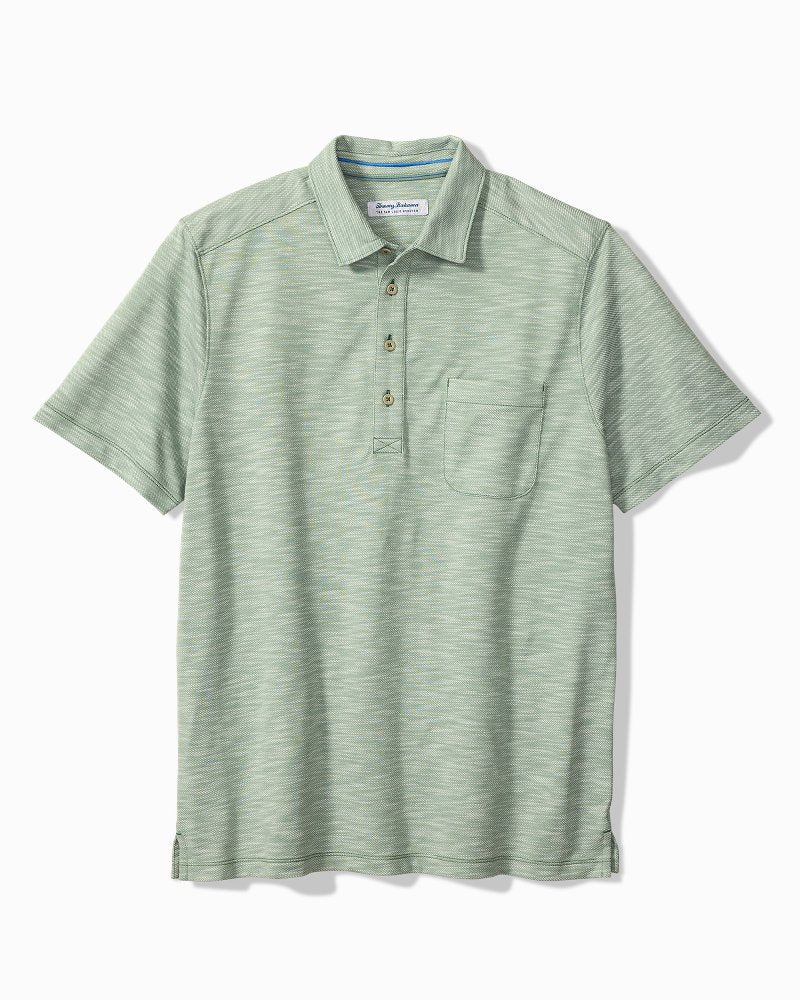 San Lucio Tides Stretch Knit Polo - Oxidize Metal
