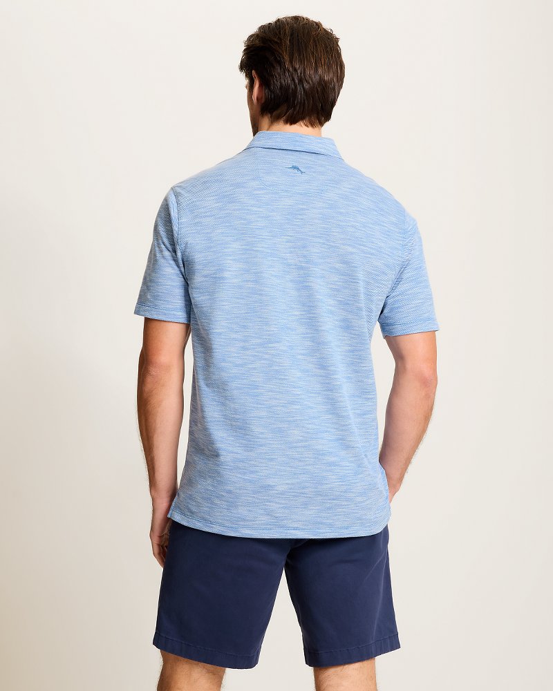 San Lucio Tides Stretch Knit Polo - Blue Surf