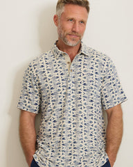Sardinia Soiree Stretch-Linen Polo - Natural