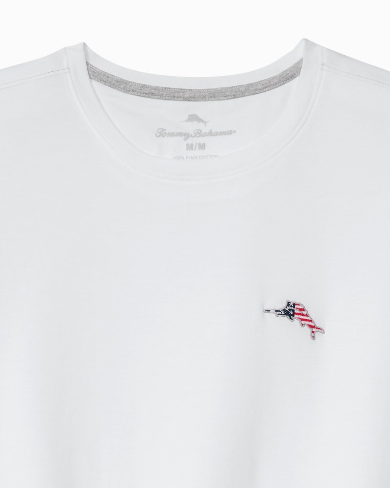 Bali Skyline Americana T-Shirt - White