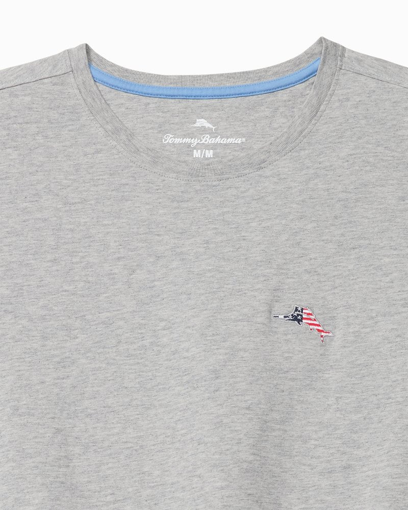 Bali Skyline Americana T-Shirt - Grey Heather