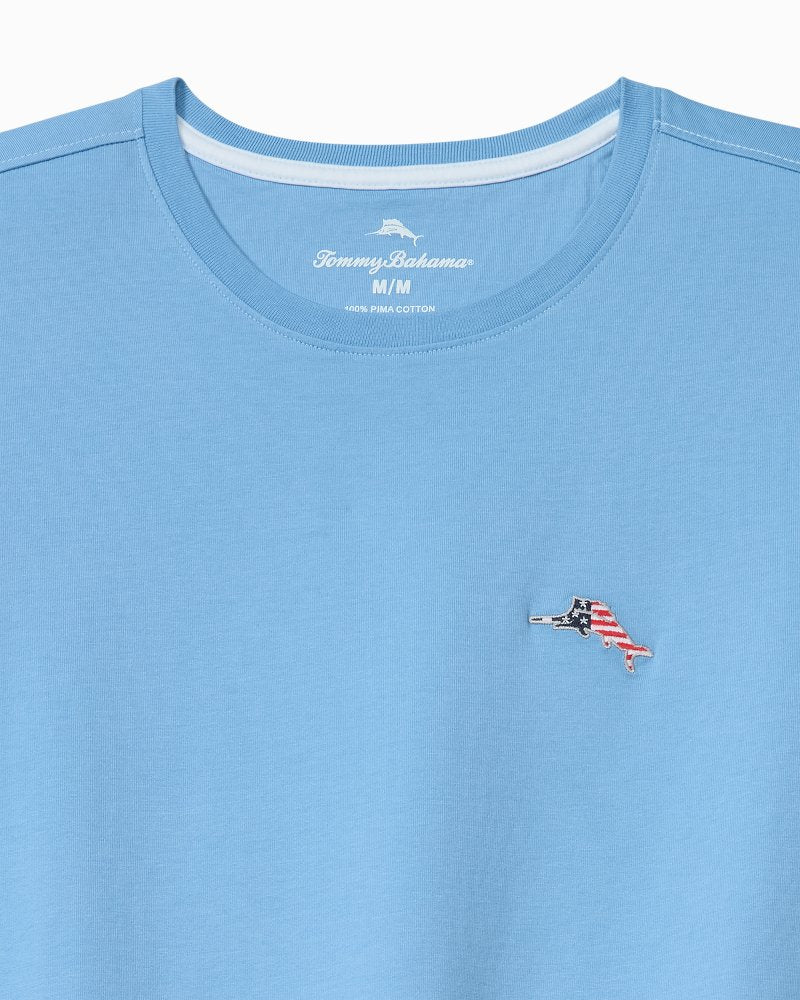 Bali Skyline Americana T-Shirt - Chambray Blue
