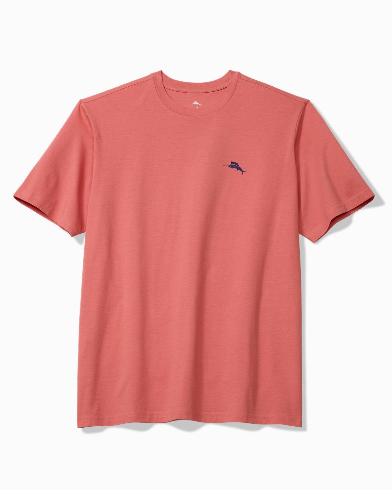 Marlin Waves Graphic T-Shirt - Red Sunset