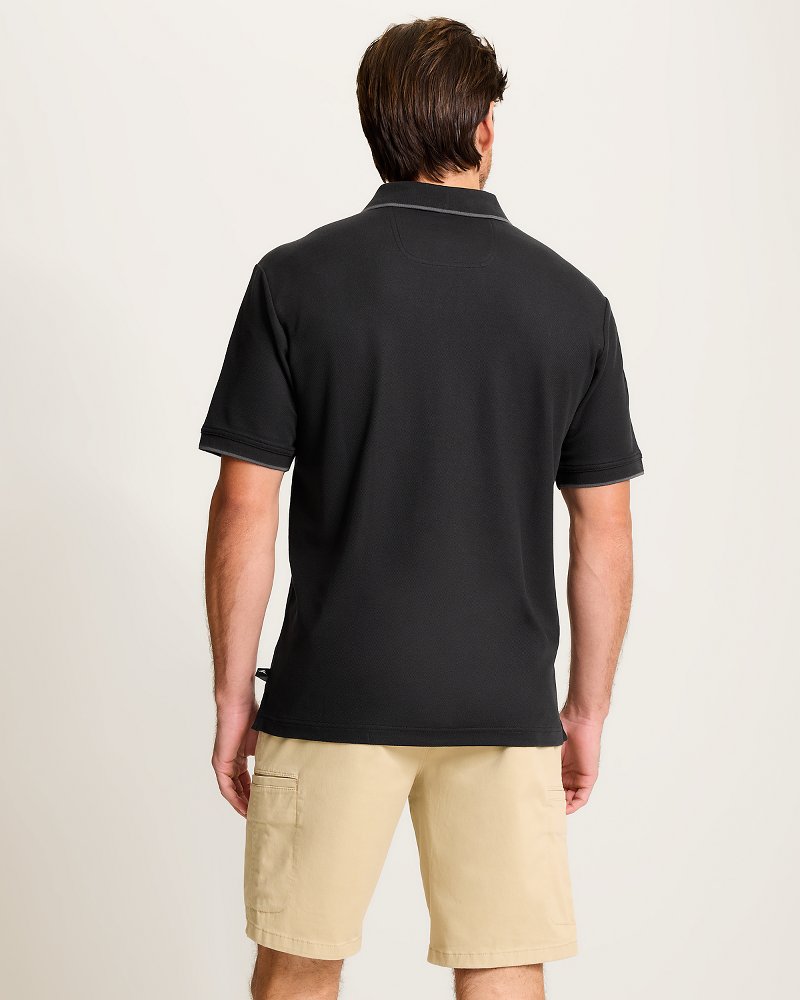 Emfielder Johnny Collar IslandZone Polo - Black
