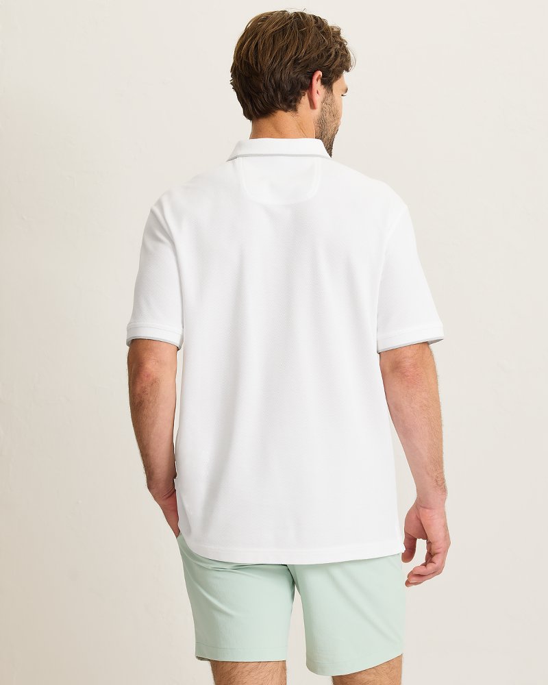 Emfielder Johnny Collar IslandZone Polo - Bright White