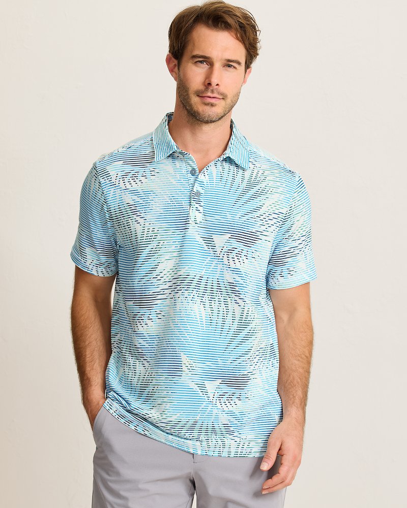 Costa Wave Fiore Fronds IslandZone Polo - Saxony Blue