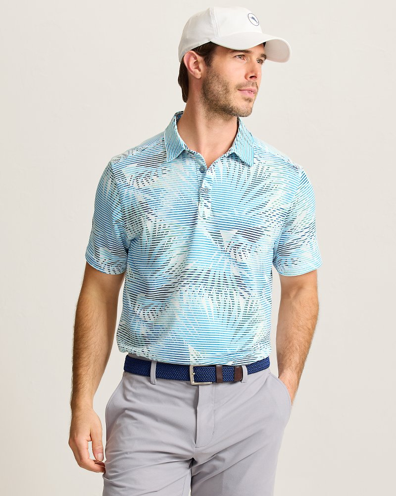 Costa Wave Fiore Fronds IslandZone Polo - Saxony Blue