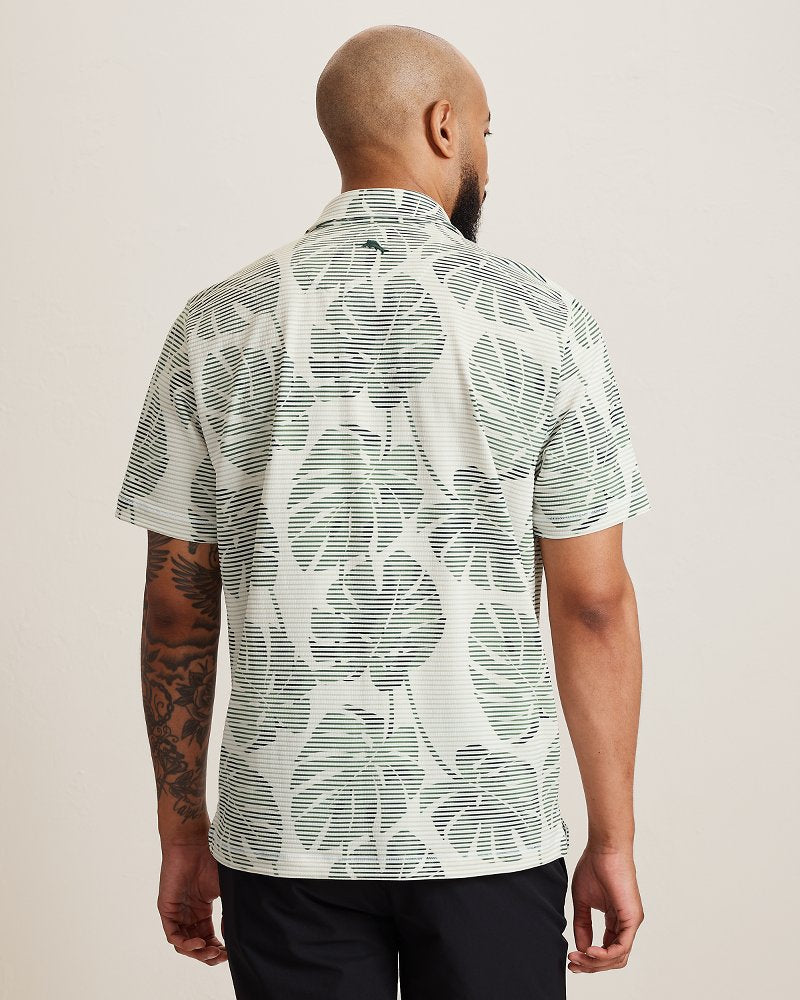 Costa Wave Monstera Mash IslandZone Camp Shirt - Dark Jade