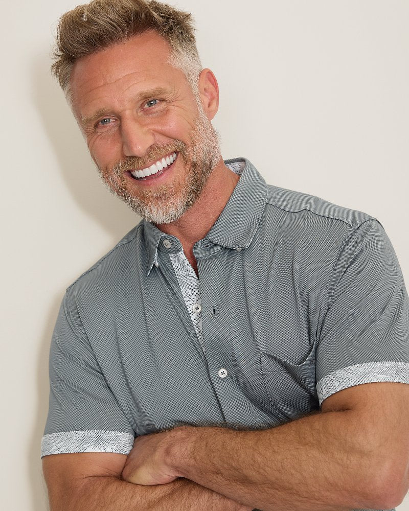 San Lucio Villa Evora Five O'Clock Stretch Knit Shirt - Turbulence