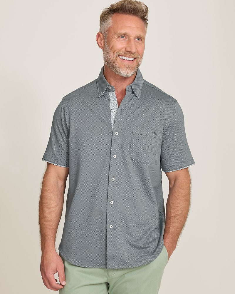 San Lucio Villa Evora Five O'Clock Stretch Knit Shirt - Turbulence