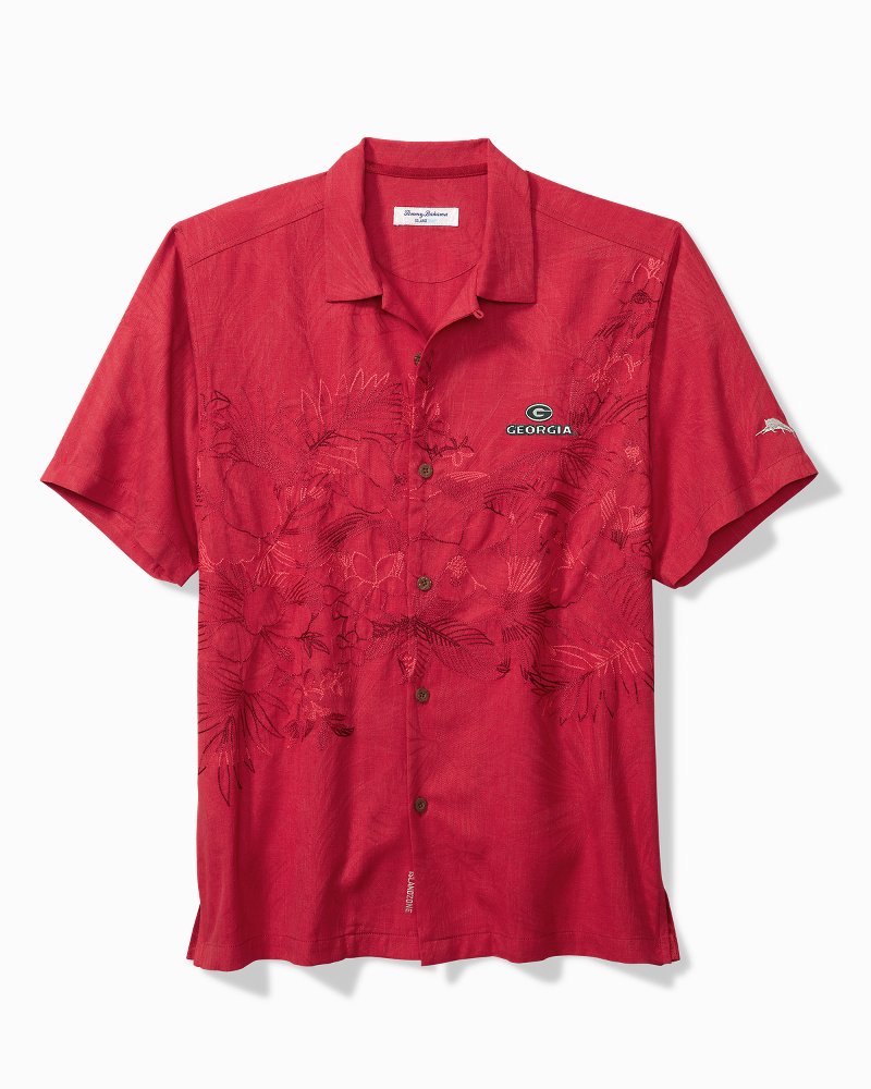 Collegiate Game Day Lei IslandZone Camp Shirt - Georgiared C