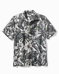 NFL Floral Lush Silk Camp Shirt - green_bay_packers