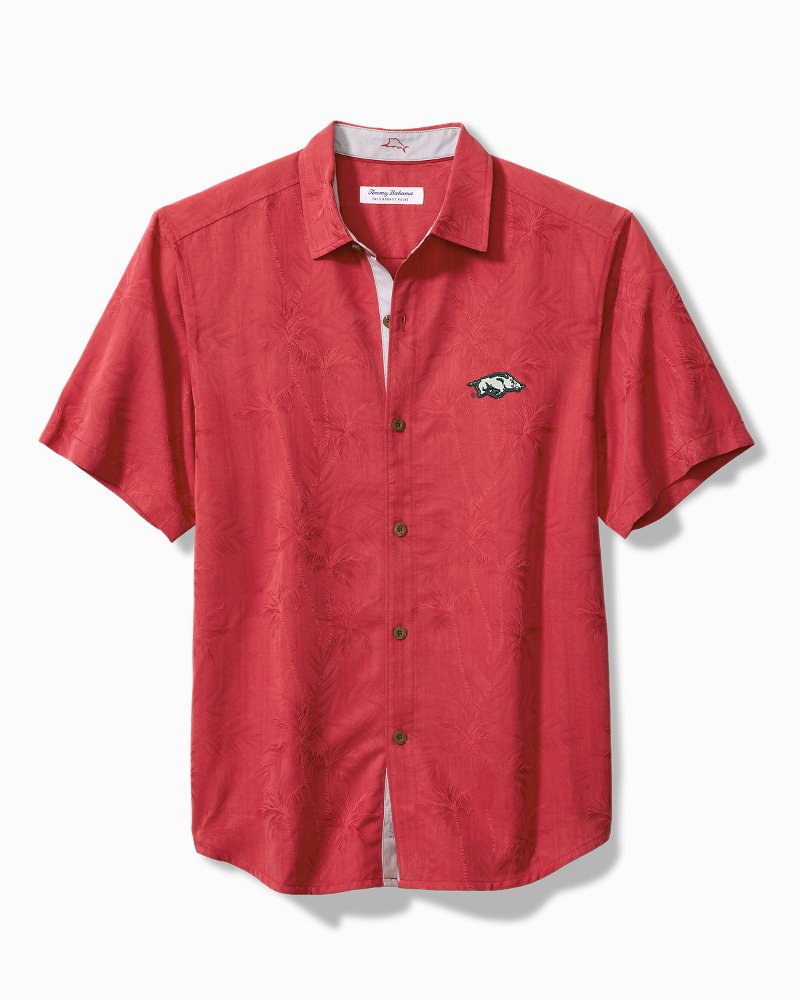Collegiate Coconut Point Palm Vista IslandZone Camp Shirt - Arkansas