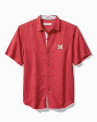 Collegiate Coconut Point Palm Vista IslandZone Camp Shirt - nebraska