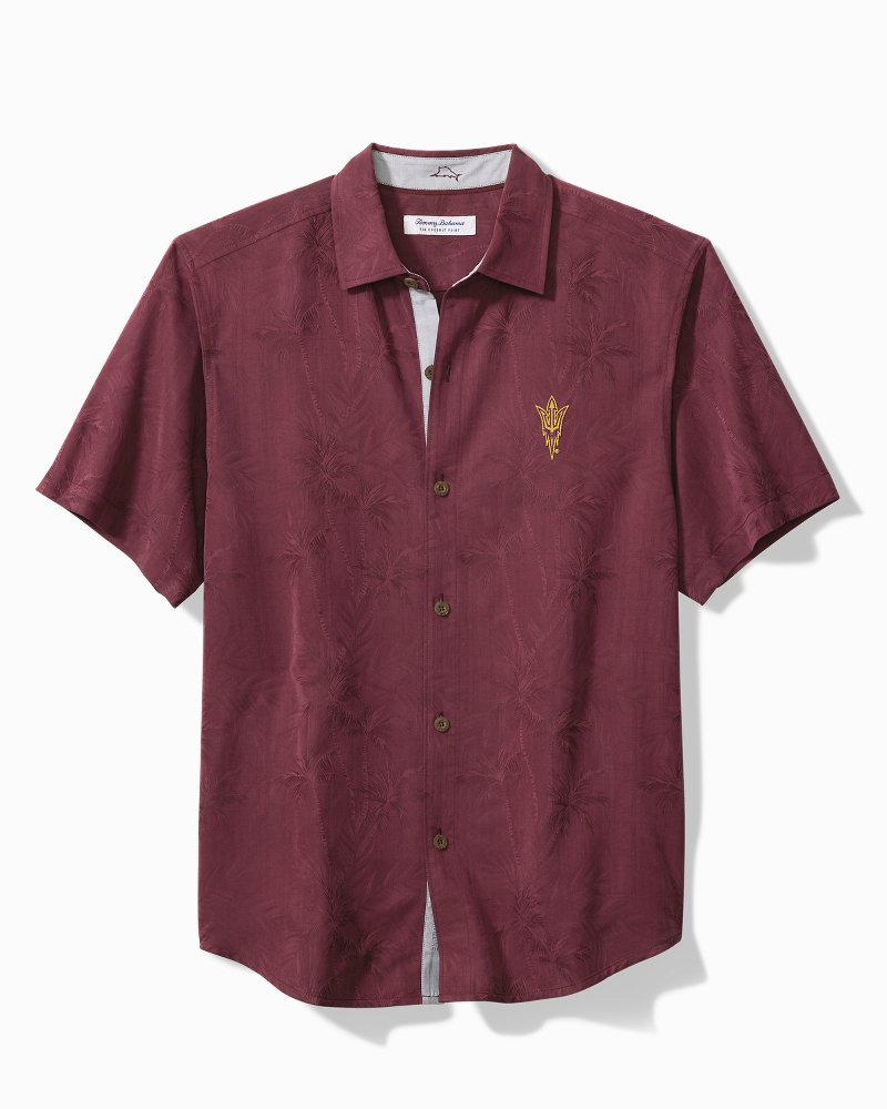 Collegiate Coconut Point Palm Vista IslandZone Camp Shirt - Arizona Statemaroon B