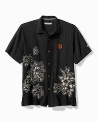 MLB Hibiscus Vibrations Silk Camp Shirt - san_francisco_giants