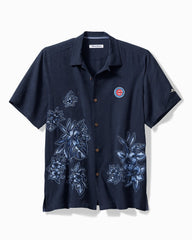 MLB Hibiscus Vibrations Silk Camp Shirt - chicago_cubs