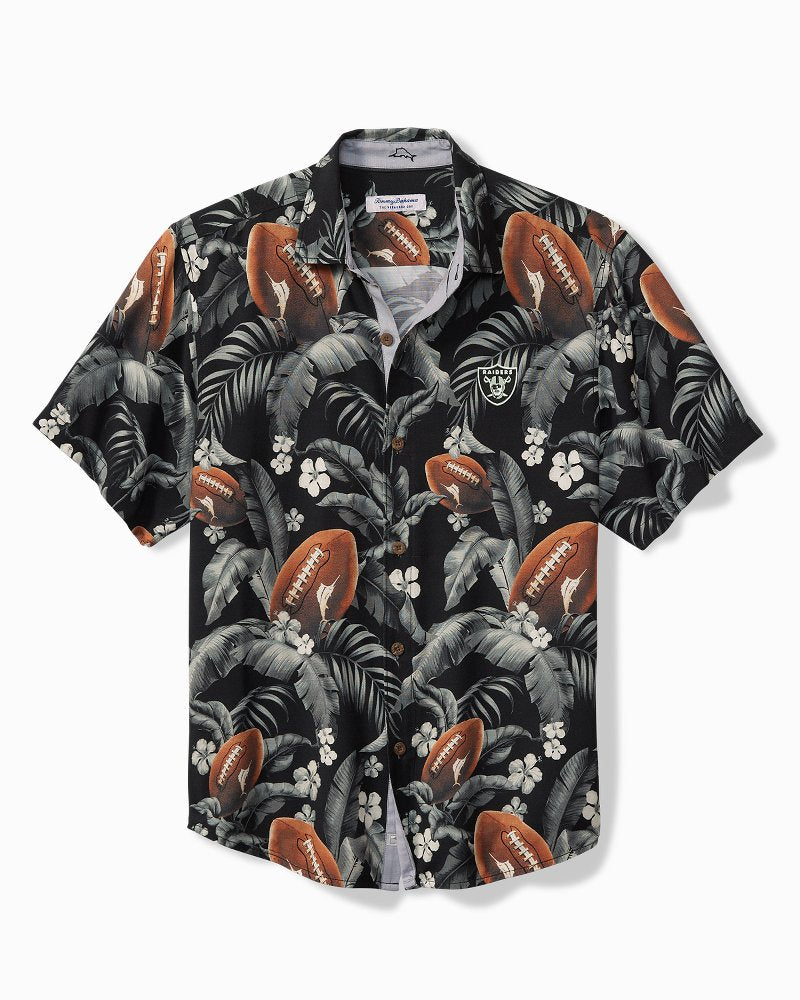 NFL Veracruz Cay First Down Blooms Short-Sleeve Shirt - las_vegas_raiders