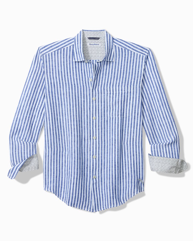 Cabana Breezer Linen Long-Sleeve Shirt - Coastline